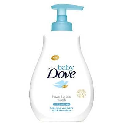 Dove Baby Rich Moisture umývací gél na telo a vlasy pre deti 200 ml