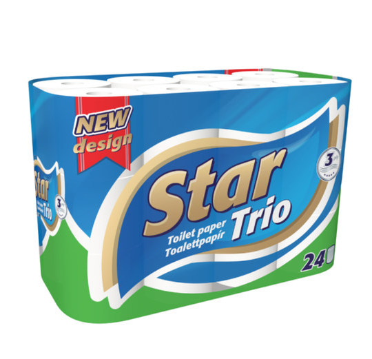 E-shop Ooops Star Trio toaletný papier 3vrst. 24ks