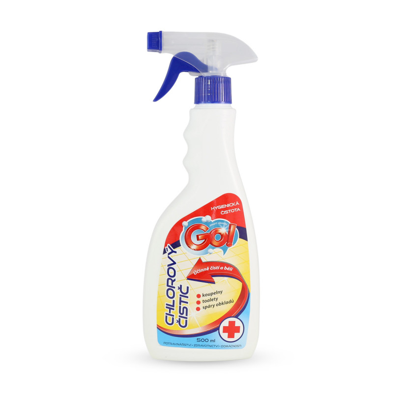 E-shop GO! CHLOROVÝ ČISTIČ Univerzálny chlórový čistiaci prostriedok 500ml s rozprašovačom
