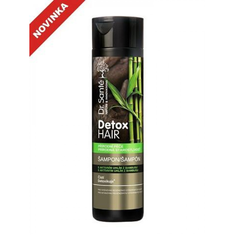 E-shop Dr. Santé Detox Hair šampón na vlasy 250ml - s aktívným uhlím z bambusu