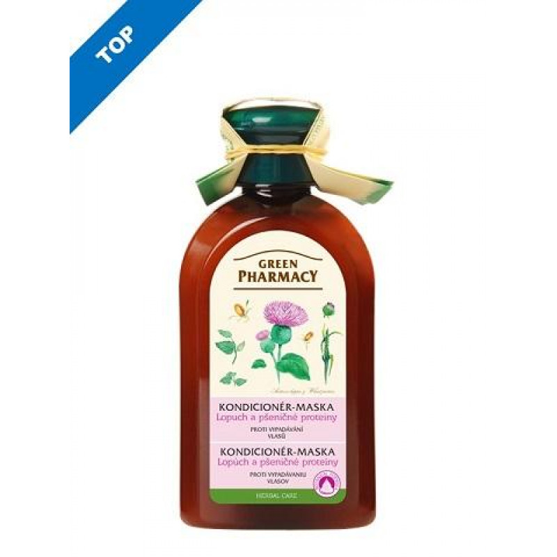 E-shop Green Pharmacy kondicionér - maska proti vypadávaniu vlasov 300 ml - Lopúch a pšeničné proteíny