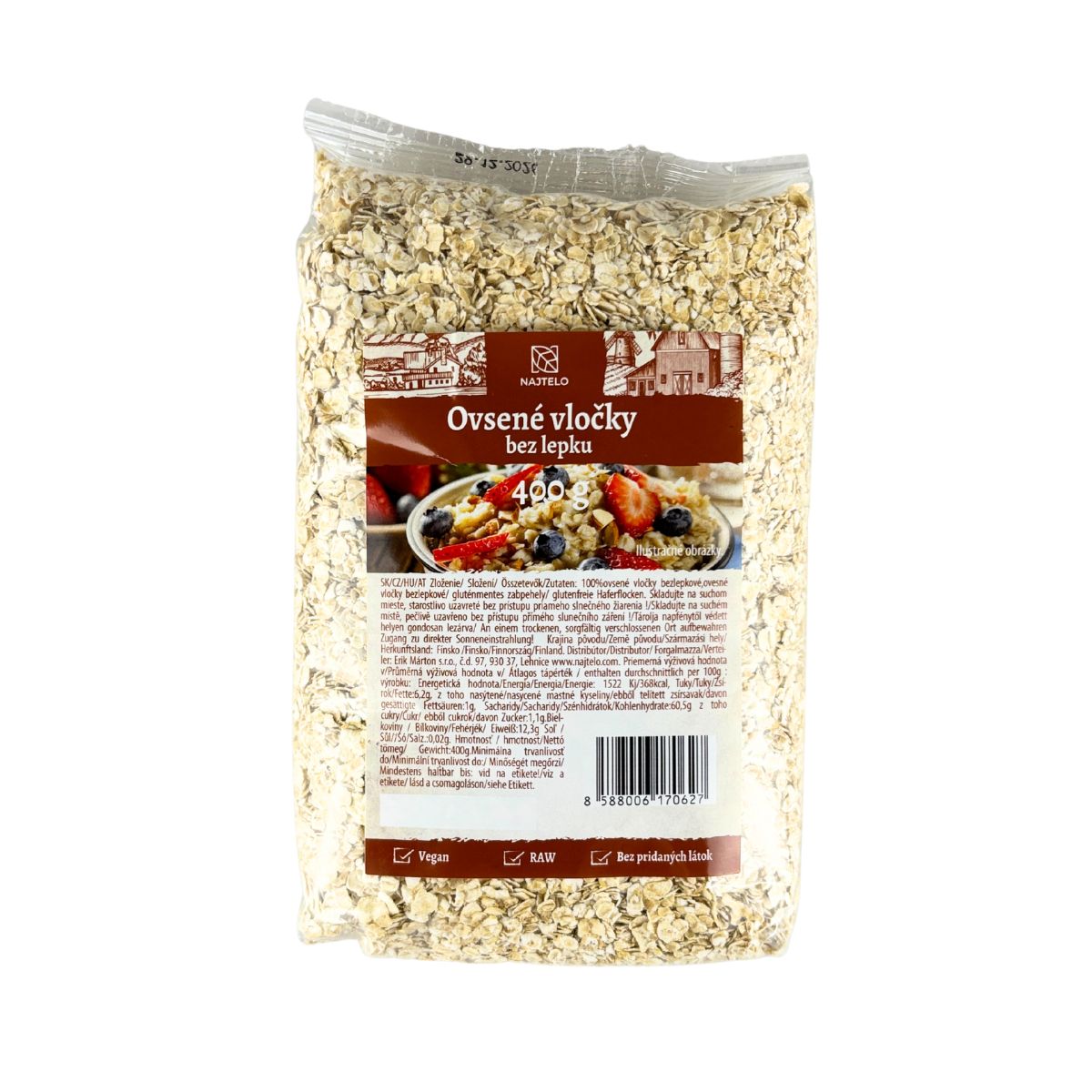 E-shop Najtelo ovsené vločky bez lepku 400g