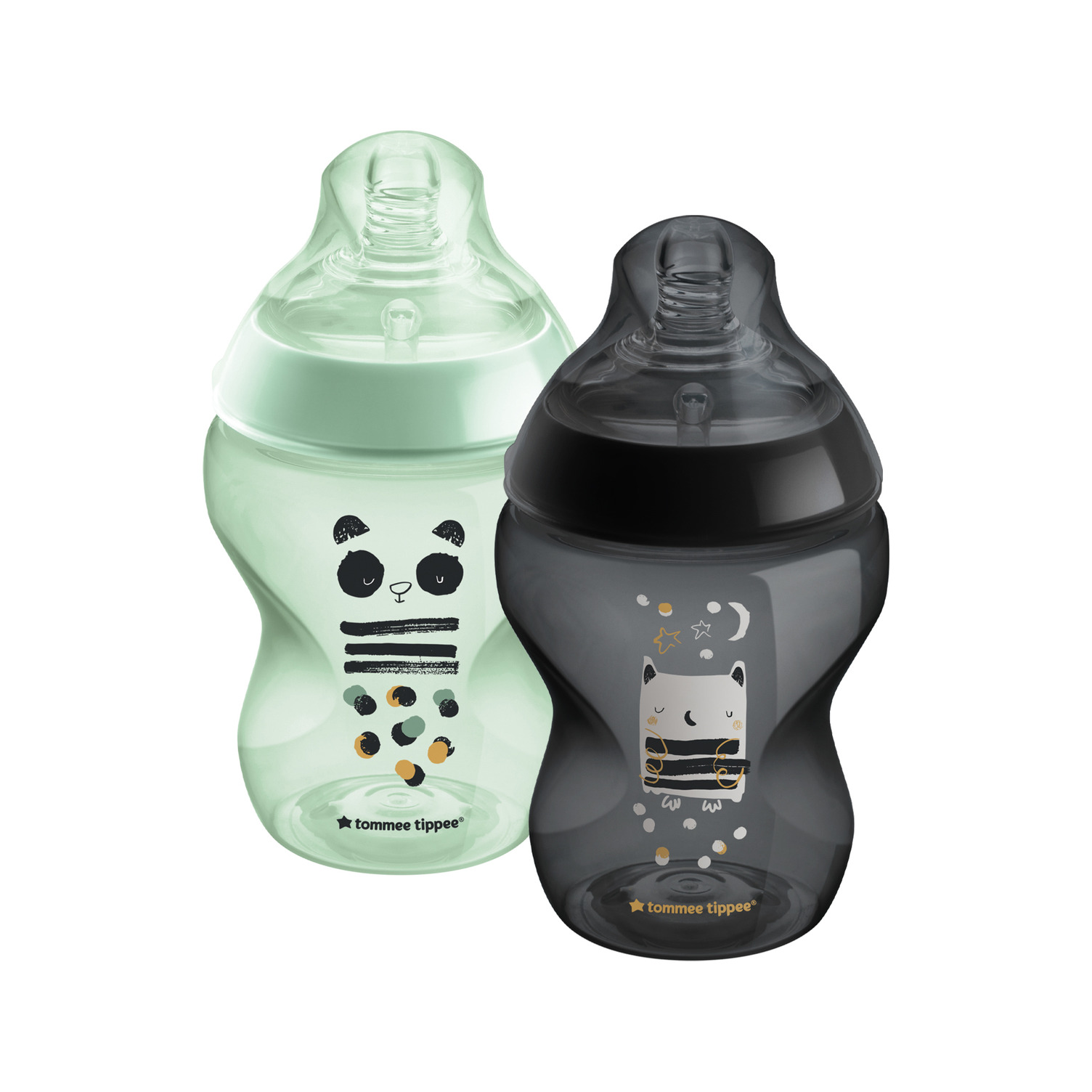 E-shop Tommee Tippee CTN dojčenská flaša, ANTI-COLIC, 0+, 260 ml, Ollie a Pip, 2ks