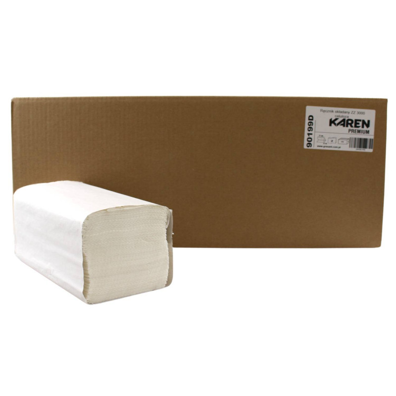 E-shop ZZ skladané papierové utierky KAREN 21x20cm, 2vr. 100 % celulóza (3000ks)
