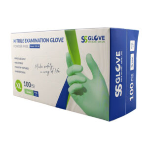Nitrilové rukavice jednorázové zelené XL 100ks
