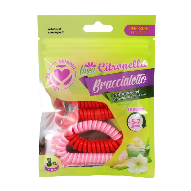 E-shop Citronella - repelentný náramok červený 3ks