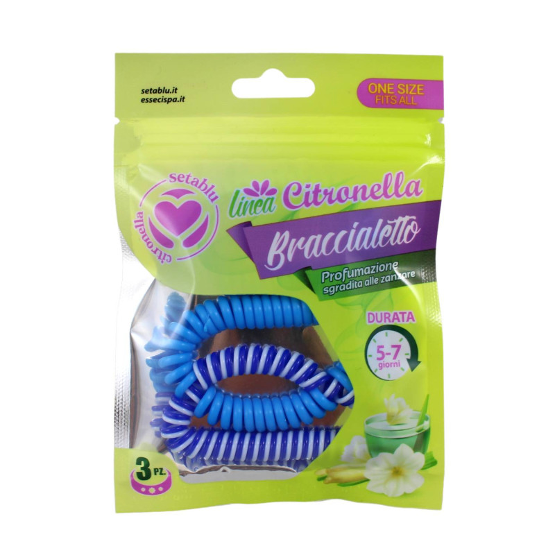 E-shop Citronella - repelentný náramok modrý 3ks