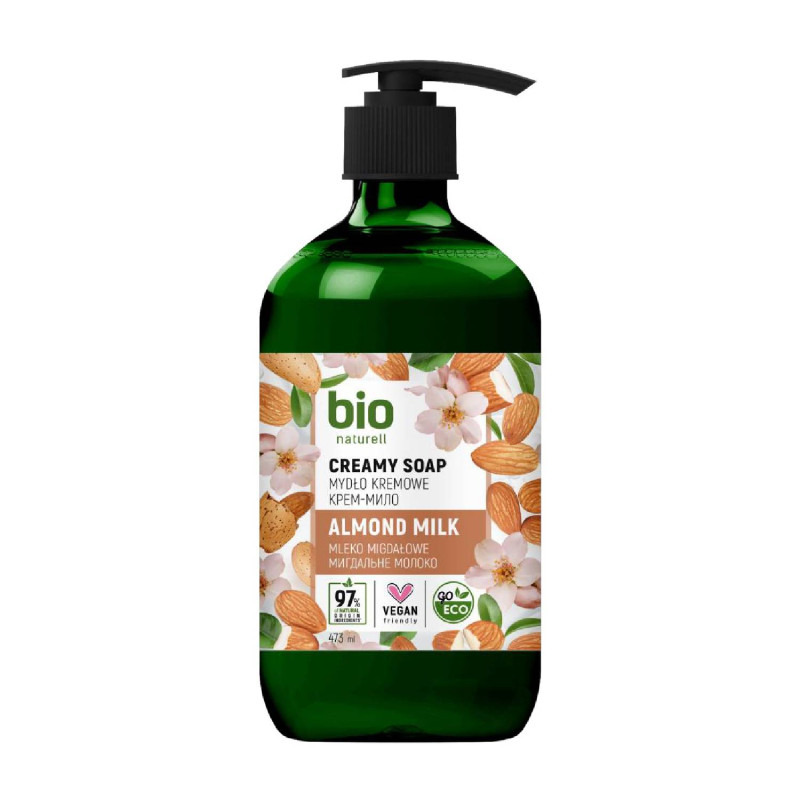 E-shop BIO naturell krémové mydlo ALMOND MILK - 473ml