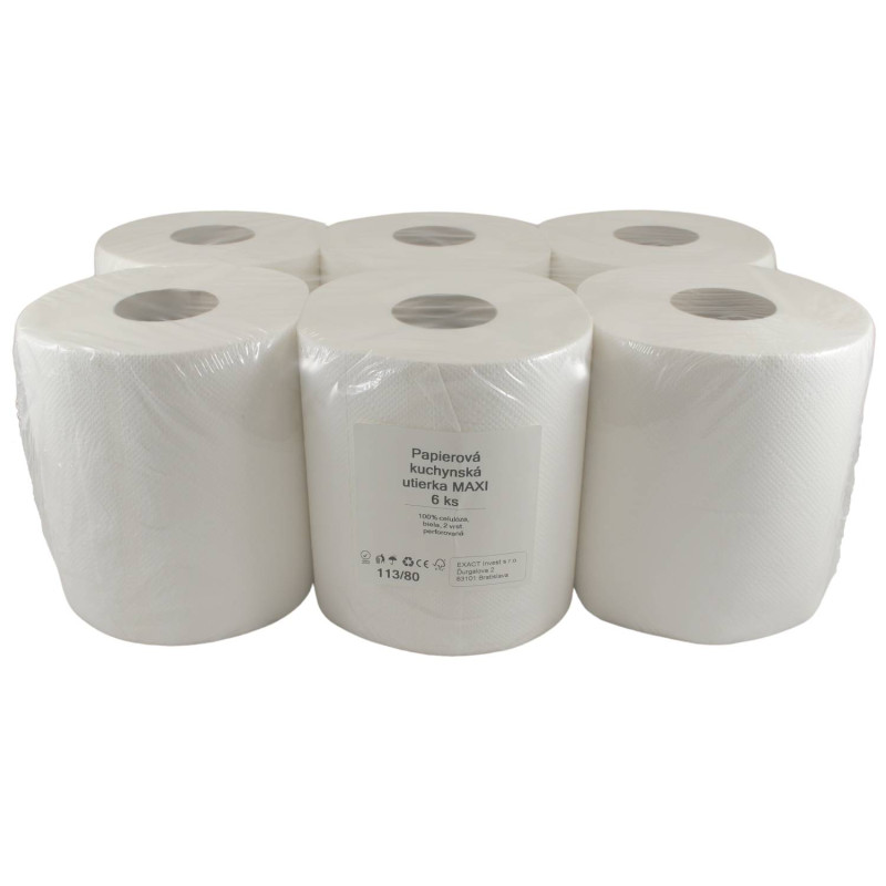 E-shop Papierové utierky MAXI Ø 18 CM, 80 M (6ks) Centerfeed