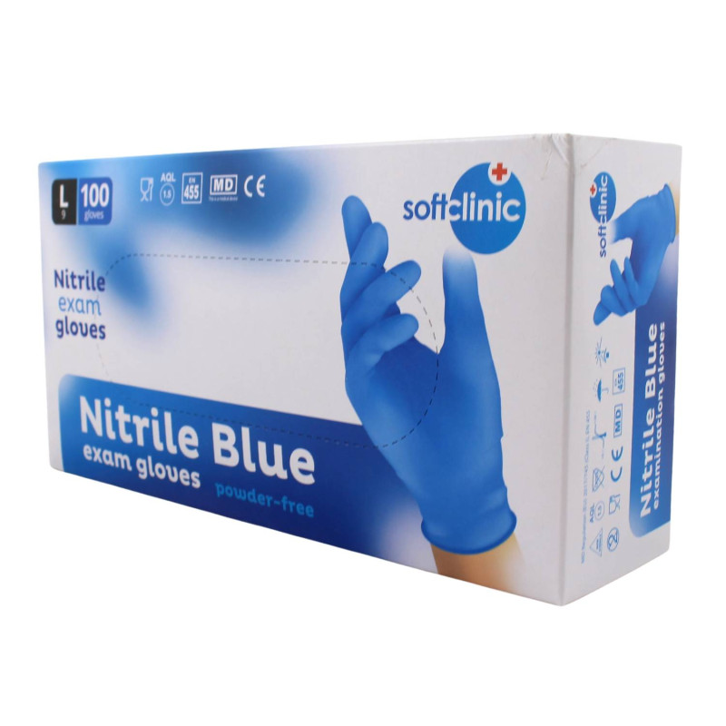 E-shop Nitrilové rukavice jednorázové SOFTCLINIC modré L 100ks