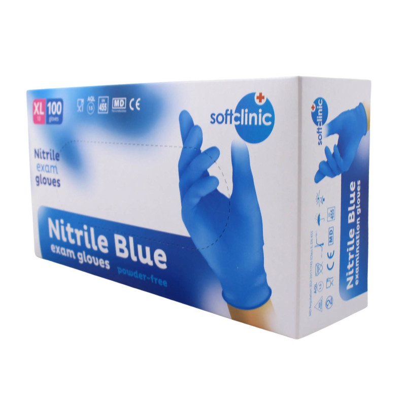 E-shop Nitrilové rukavice jednorázové SOFTCLINIC modré XL 100ks