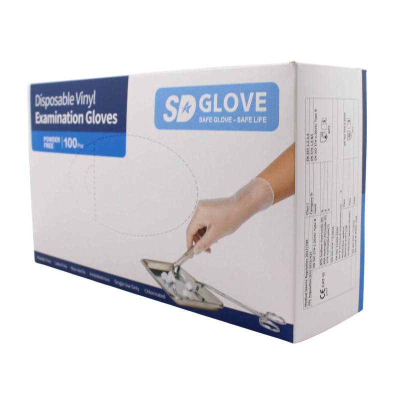 E-shop Vinylové rukavice jednorázové SD GLOVE L 100ks