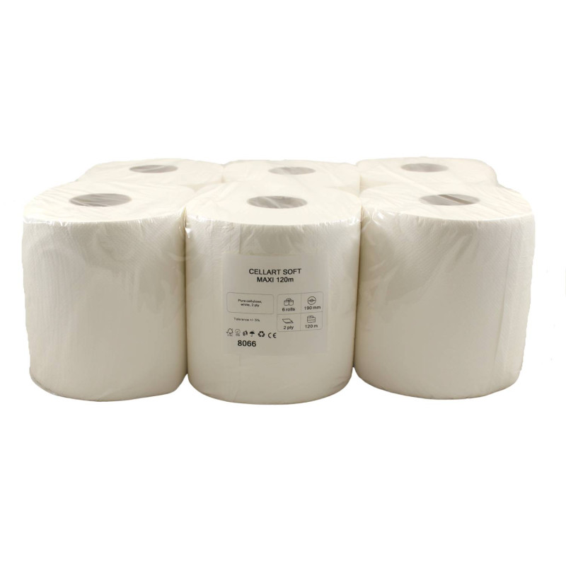 E-shop Papierové utierky CELLART SOFT MAXI rolované Ø 19 CM, 120 M 6ks