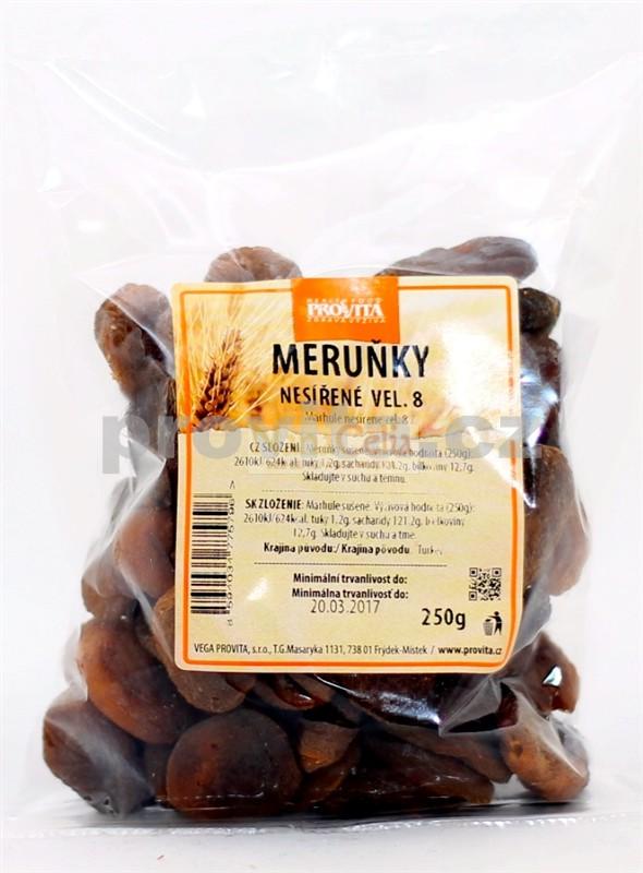 Marhule sušené nesírené 250g Provita