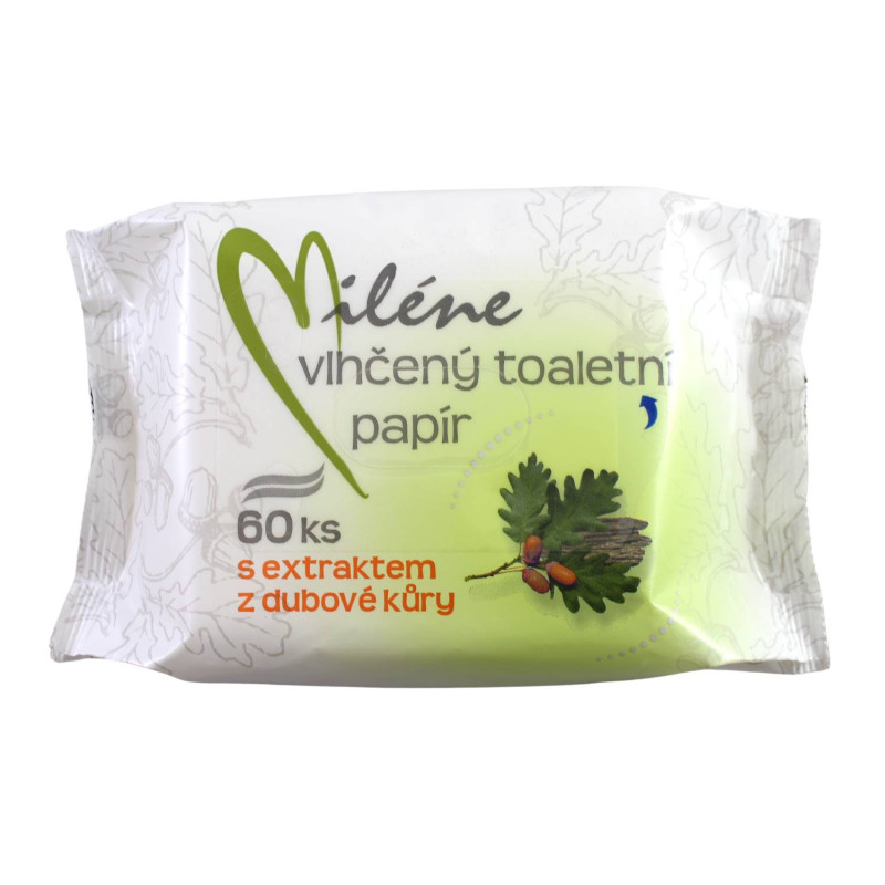 E-shop Miléne vlhčený toaletný papier z extraktom z dubovej kôry 60ks
