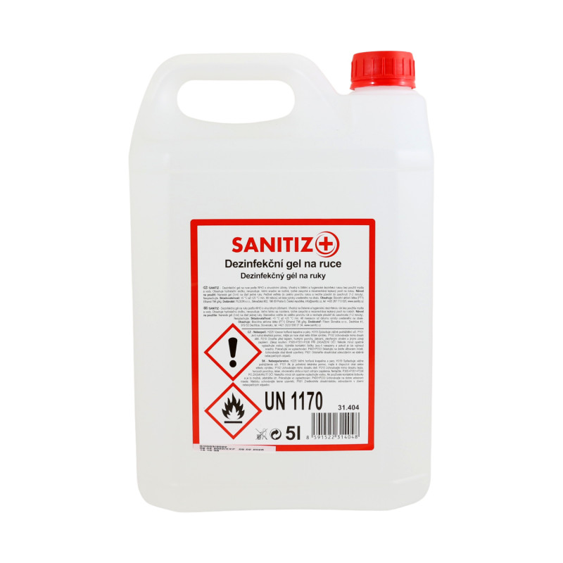 E-shop SANITIZ dezinfekčný gél na ruky 5L