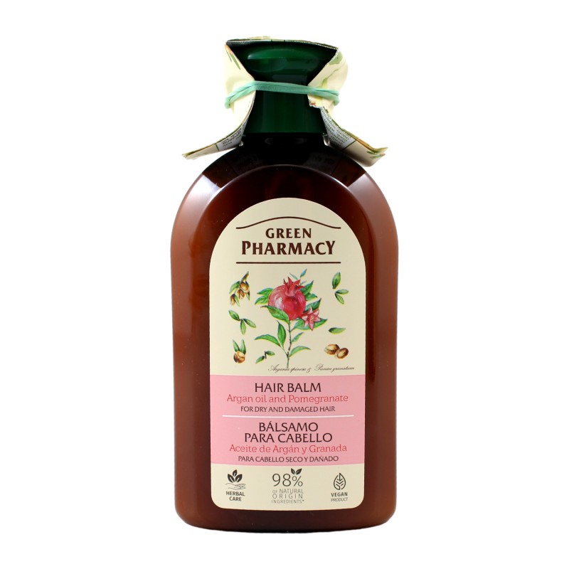 E-shop Green Pharmacy HAIR BALM na suché vlasy 300 ml – Arganový olej a Granátové jablko