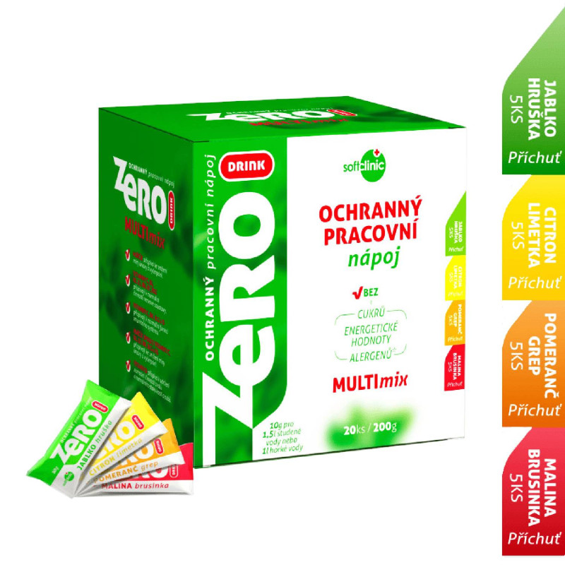 E-shop ZERO drink ochranný pracovný nápoj MULTIMIX 20 x 10 g- krabička