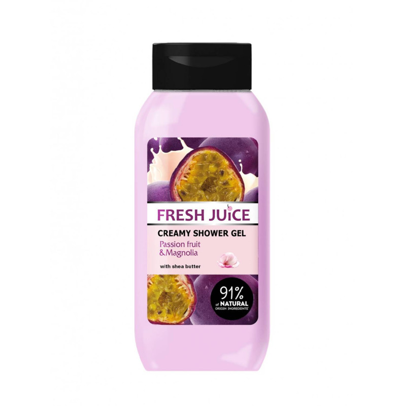 E-shop Fresh Juice krémový sprchový gél PASSION FRUIT  MAGNOLIA 400ml