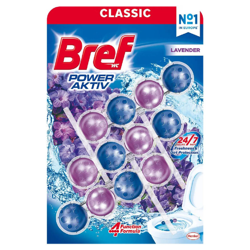 E-shop BREF wc blok  Power Aktiv Lavender 3 × 50 g
