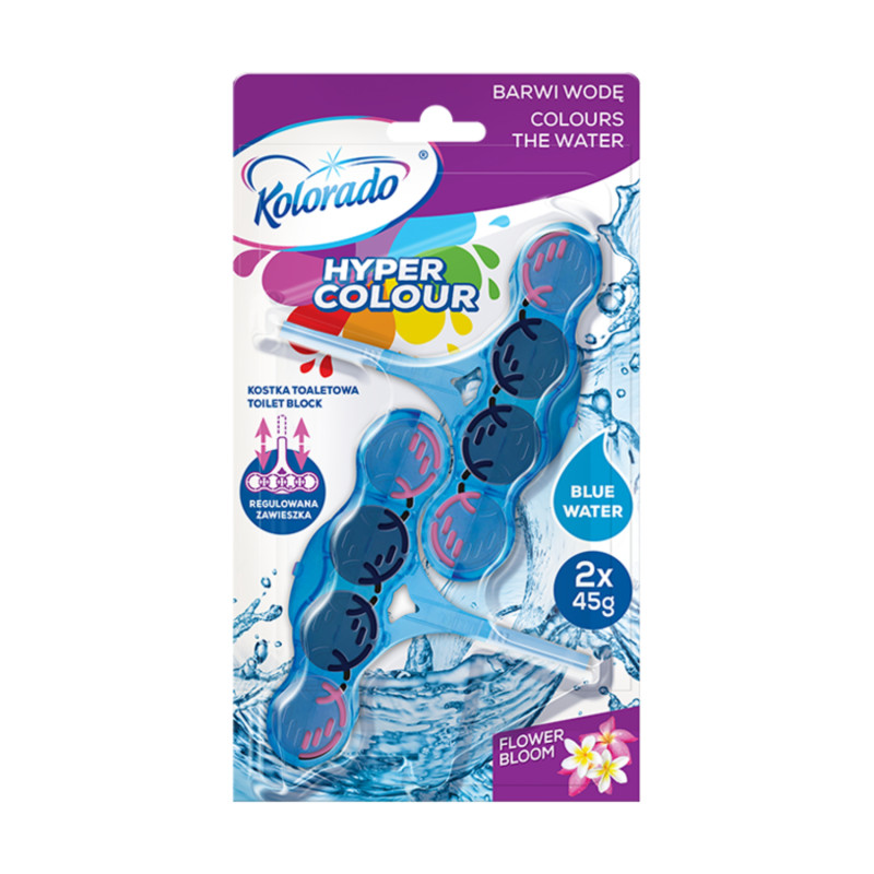 E-shop WC blok Kolorado Hyper Color MODRÝ KVET 2x45g