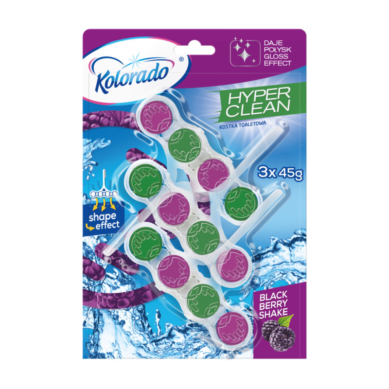 E-shop WC blok Kolorado Hyper Clean BLACKBERRY SHAKE 3x45g