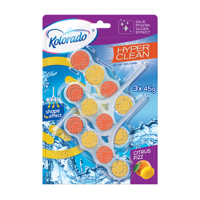 E-shop WC blok Kolorado Hyper Clean CITRUS FIZZ 3x45g