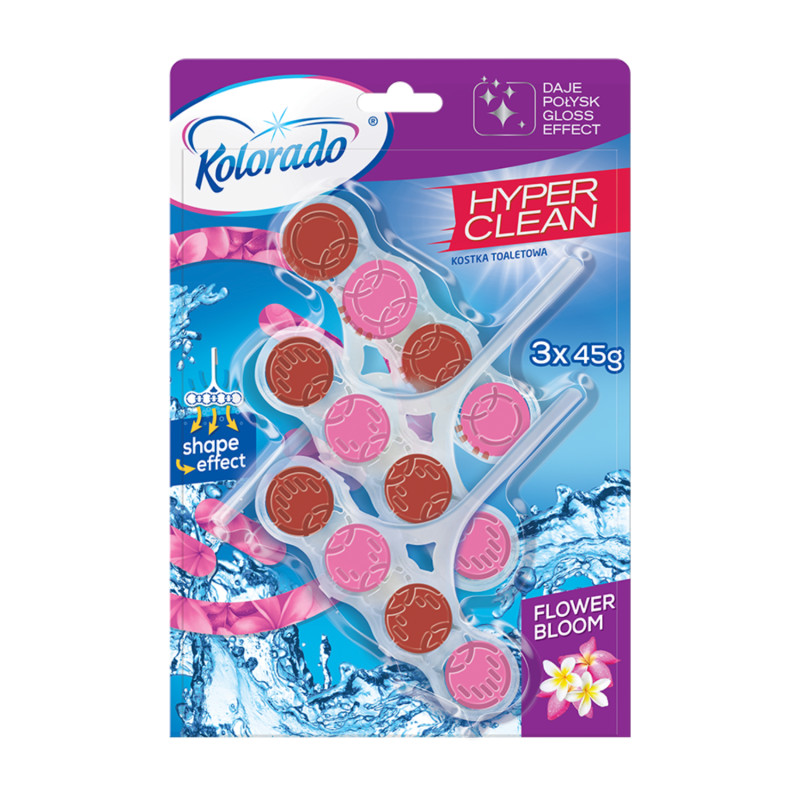 E-shop WC blok Kolorado Hyper Clean FLOWER BLOOM 3x45g
