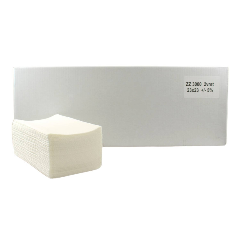 E-shop ZZ skladané papierové utierky 100%cel. 2vrst. 22x23cm (3000ks)