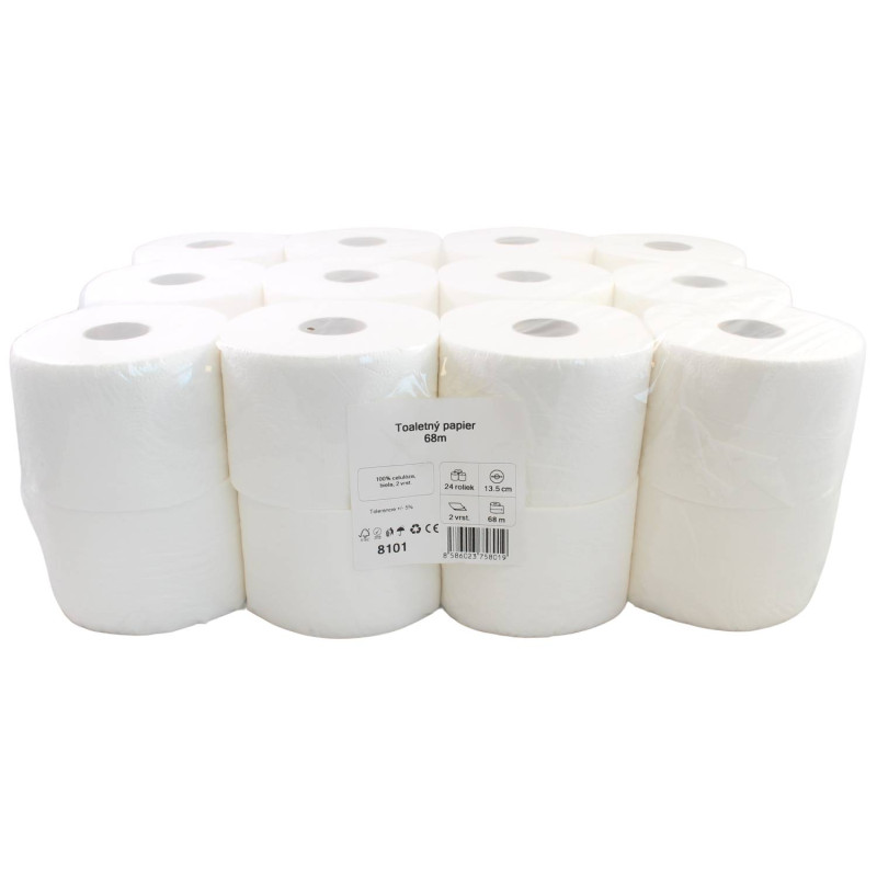 E-shop Toaletný papier,100% celulóza, 2 vrst., 68m – 24ks