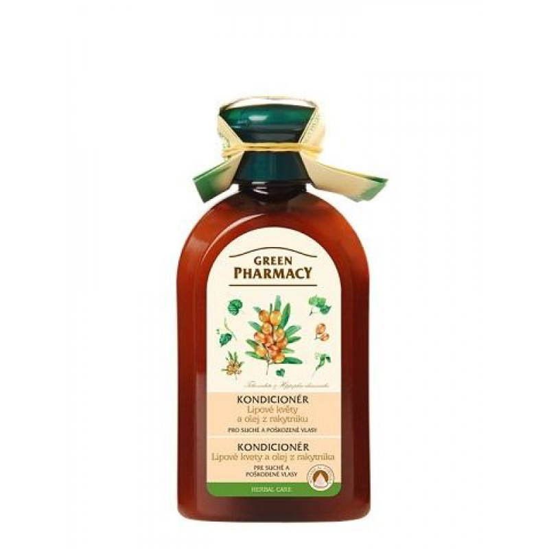 E-shop Green Pharmacy kondicionér pre suché a poškodené vlasy 300 ml - Lipové kvety a olej z rakytníka