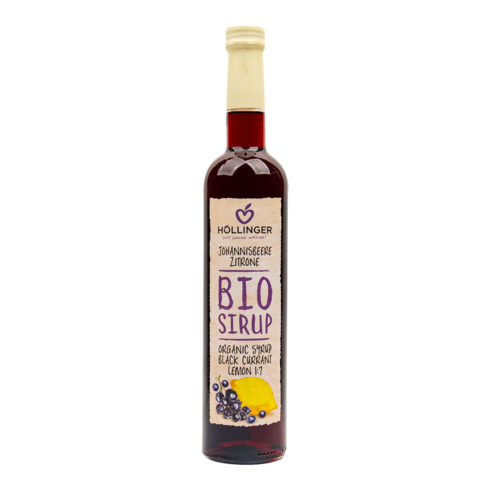 E-shop Höllinger Sirup čierna ríbezľa s citrónom Bio 500 ml