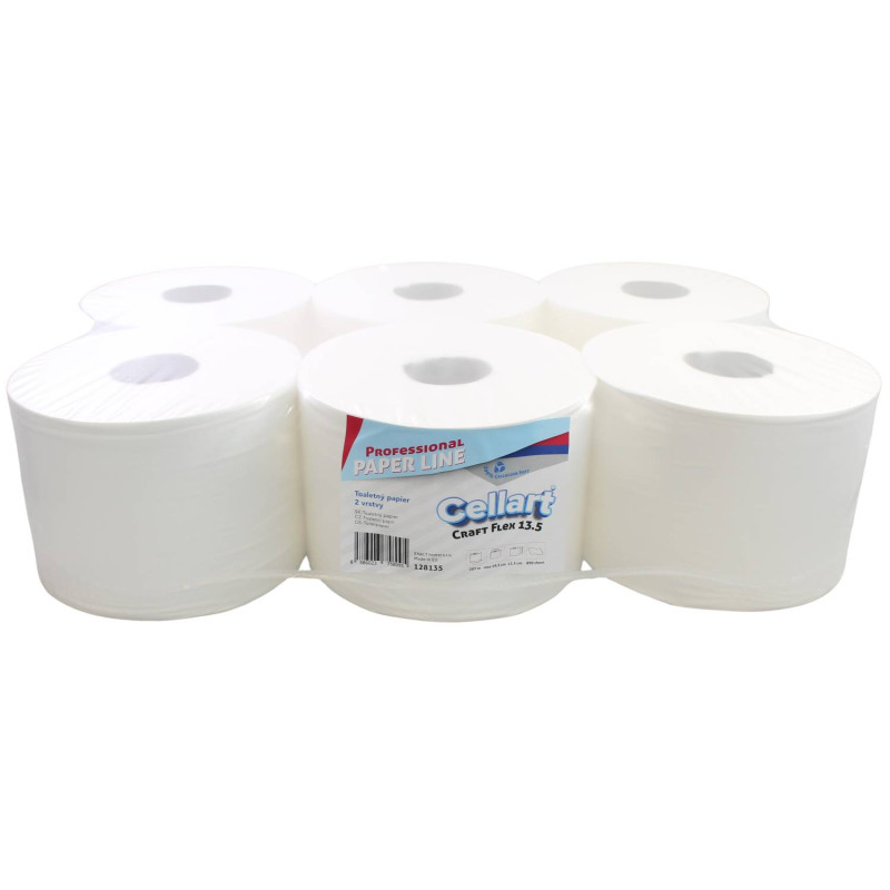 E-shop Toaletný papier JUMBO Ø 19cm – CELLART Craft Soft Flex, 207m (6ks)