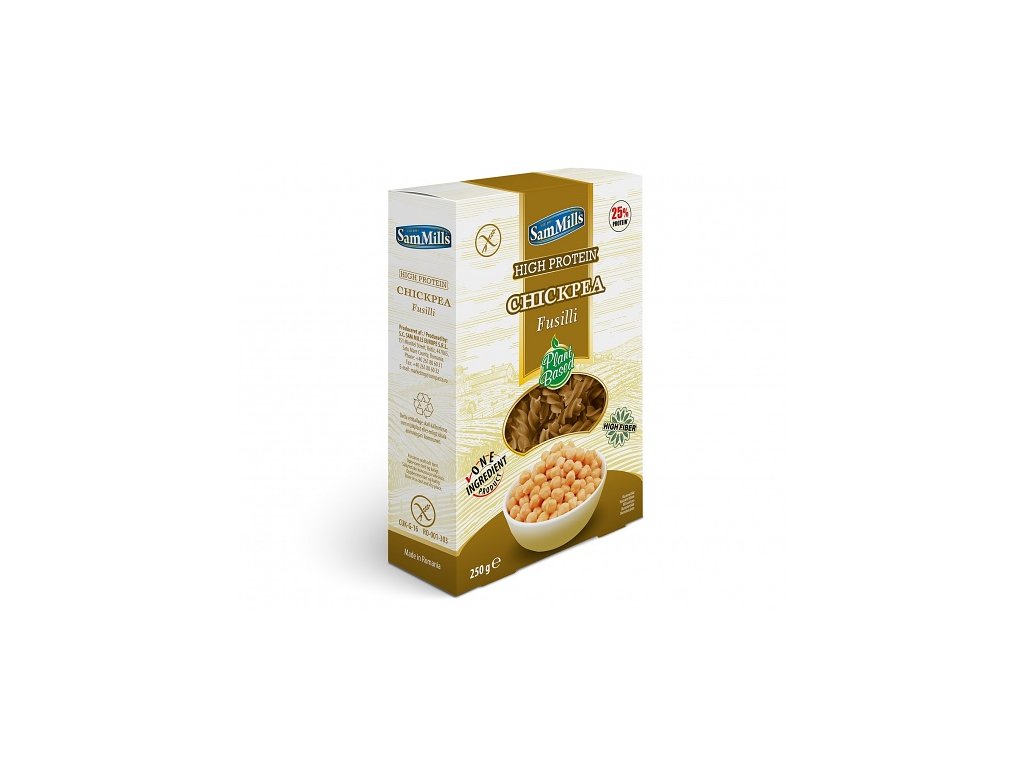 E-shop Sam Mills Strukovinové cestoviny Cestoviny z cíceru vretená Fusilli 250 g