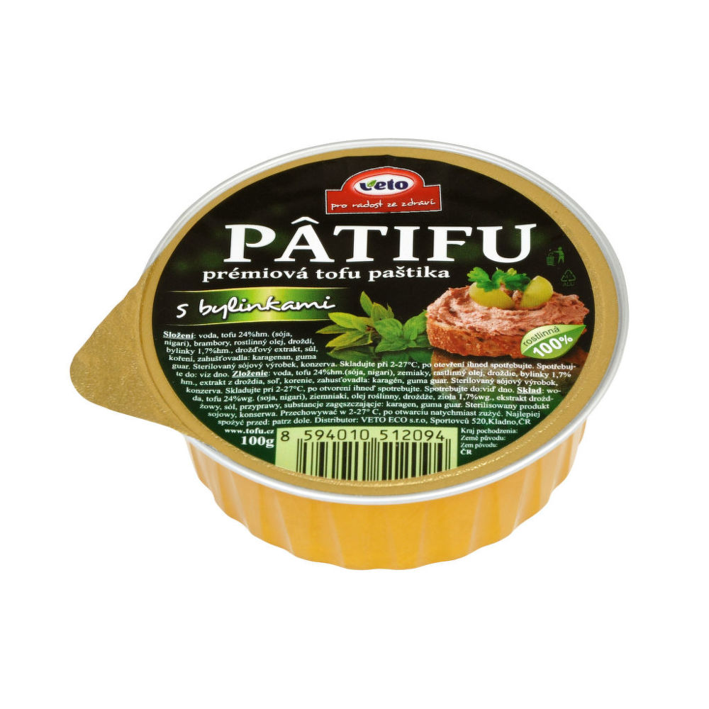 E-shop Paštéta PATIFU s bylinkami 100 g VETO ECO