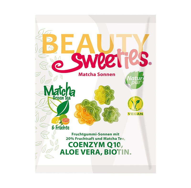 E-shop Beauty Sweeties vegan ovocné želé matcha slniečka 125g