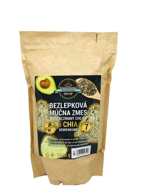 E-shop Žitnoostrovská bezlepková pekáreň bezlepková múčna zmes na CHIA chlieb 1kg