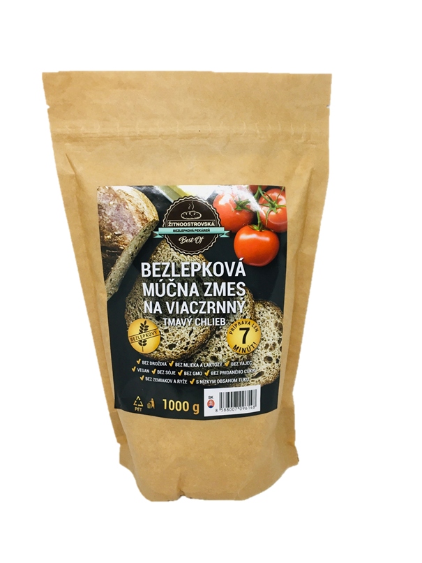E-shop Žitnoostrovská bezlepková pekáreň bezlepková múčna zmes na tmavý chlieb so semienkami 1kg