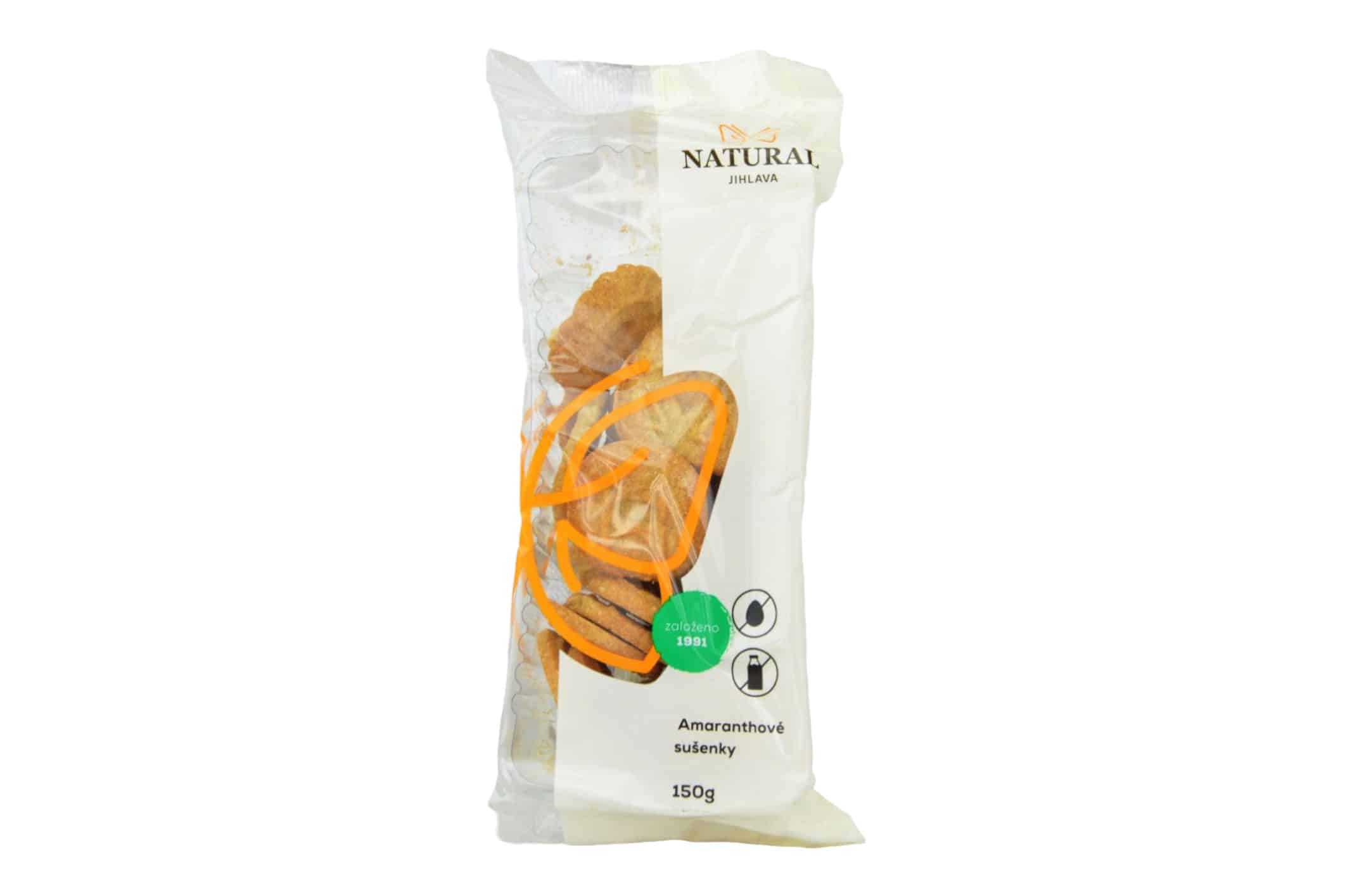 E-shop Natural Jihlava amarantové sušienky celozrnné 150g