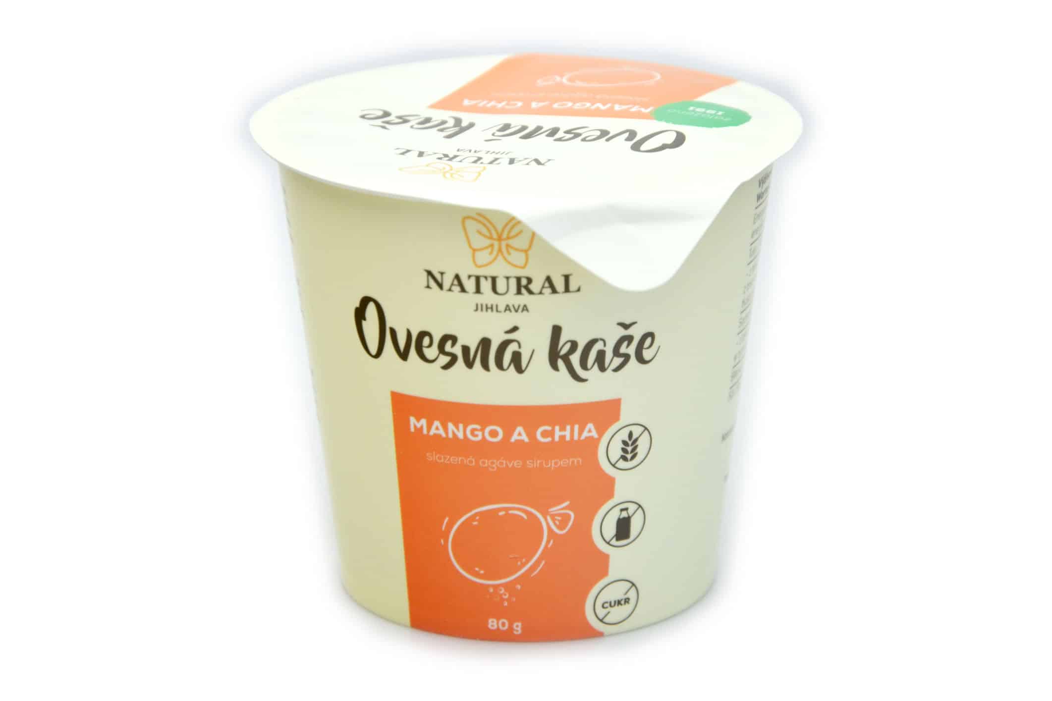 E-shop NATURAL JIHLAVA Ovsená kaša mango s chia bez lepku natural 80 g