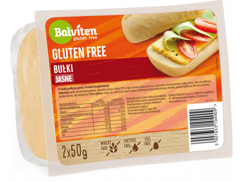 Balviten Žemle svetlé White rolls bezgluténové 2x50g