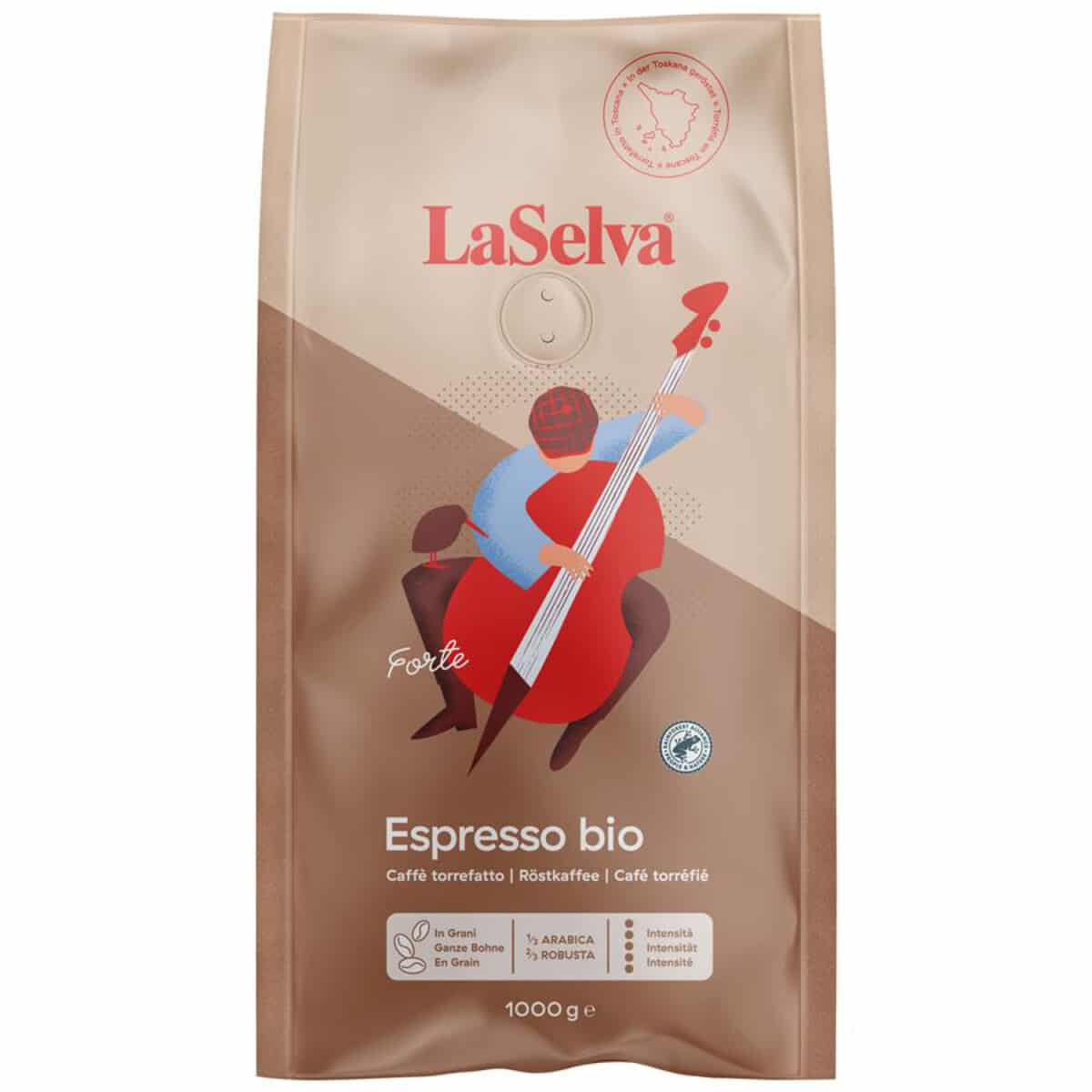 E-shop LaSelva Káva espresso Forte zrnková 1kg bio