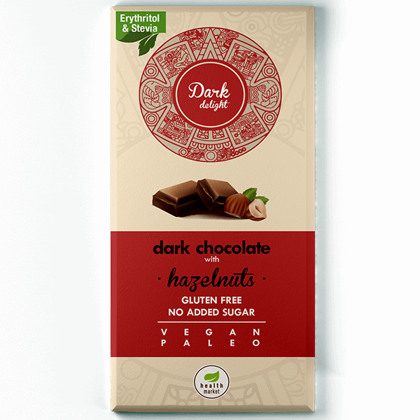 E-shop Health Market Dark Delight Horká čokoláda s lieskovými orechmi 80 g