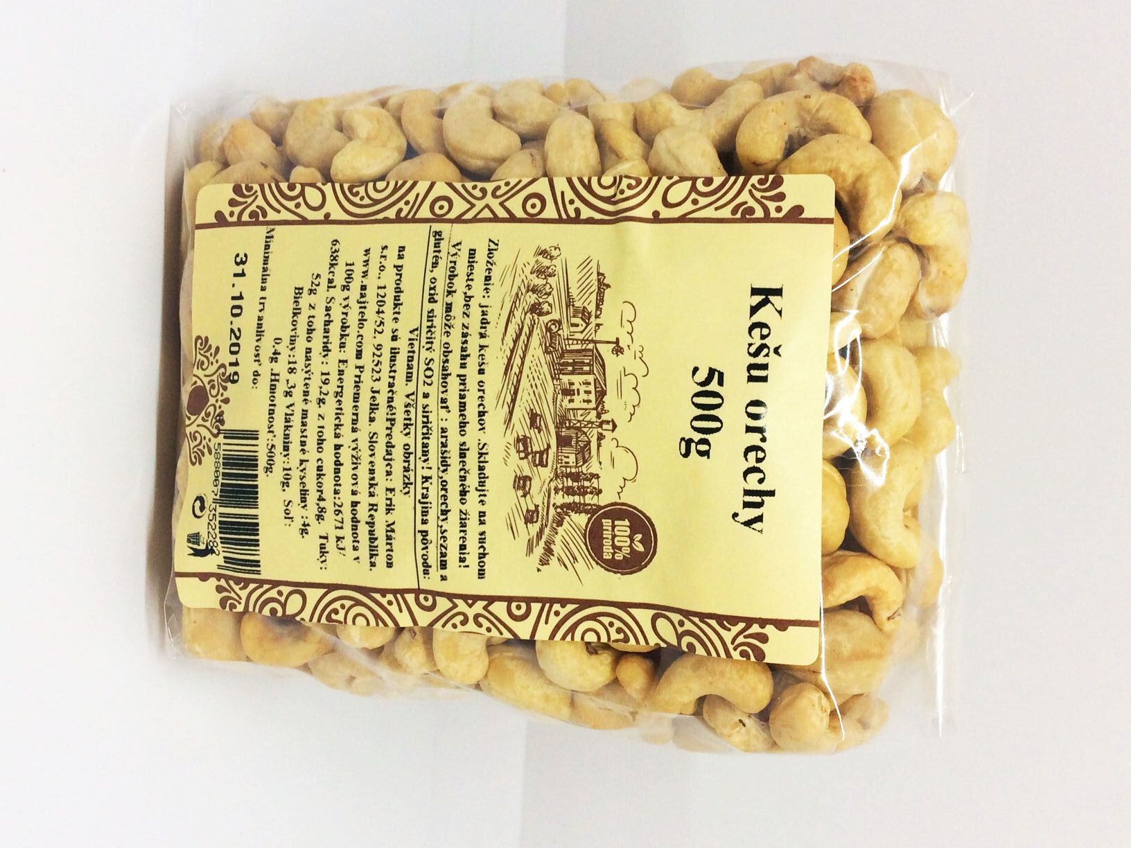 E-shop Najtelo Kešu natural premium 500 g