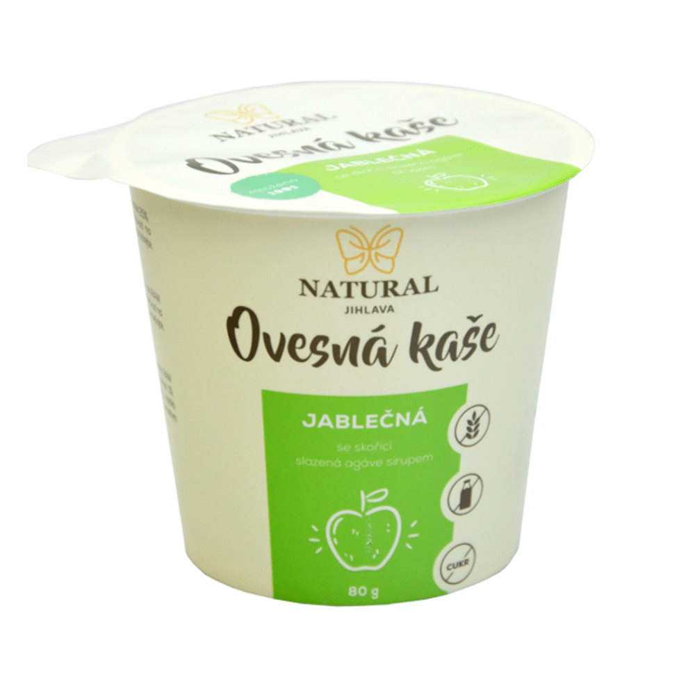 E-shop NATURAL JIHLAVA Ovsená kaša jablčná bez lepku natural 80g