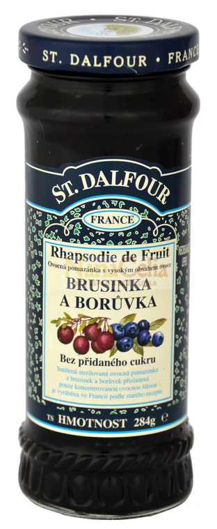 E-shop St. Dalfour brusnica-čučoriedka ovocná nátierka 284g