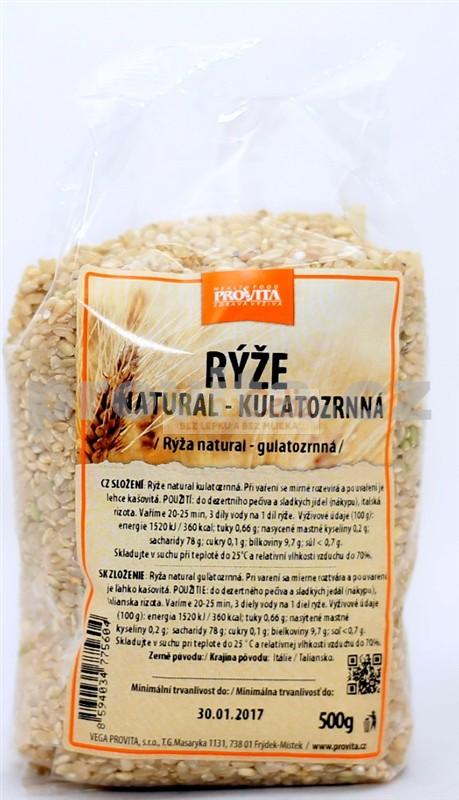 E-shop Ryža natural guľatozrnná 500g Provita