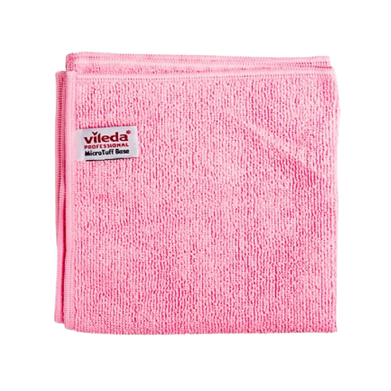 E-shop Vileda MicroTuff Base tkaná utierka z mikrovláknová ružová 36 x 36 cm – 5ks