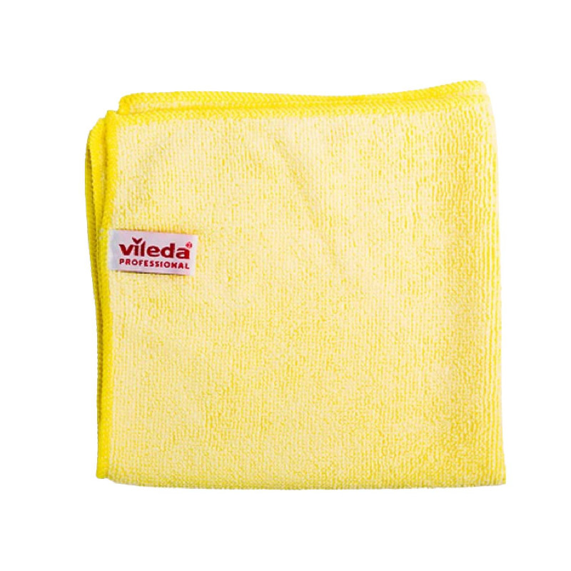 E-shop Vileda MicroTuff Base tkaná utierka z mikrovláknová žltá 36 x 36 cm – 5ks