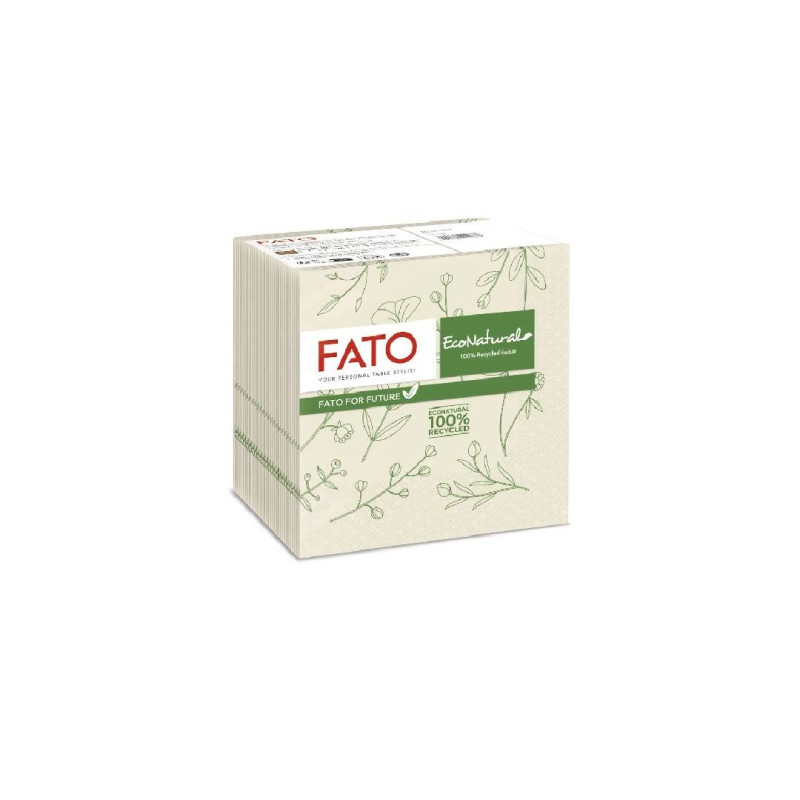 E-shop Servítky koktejlové LUCART FATO ECO NATURAL FLORA 24x24 cm, 2vrst. – 100ks